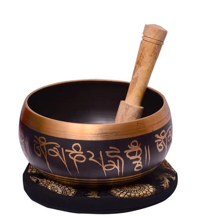 Timmur 11-inch diameter Aparmita Handmade Singing Bowl | Meditation | Sound Healing | Made in Nepal | Gift Set Bowl